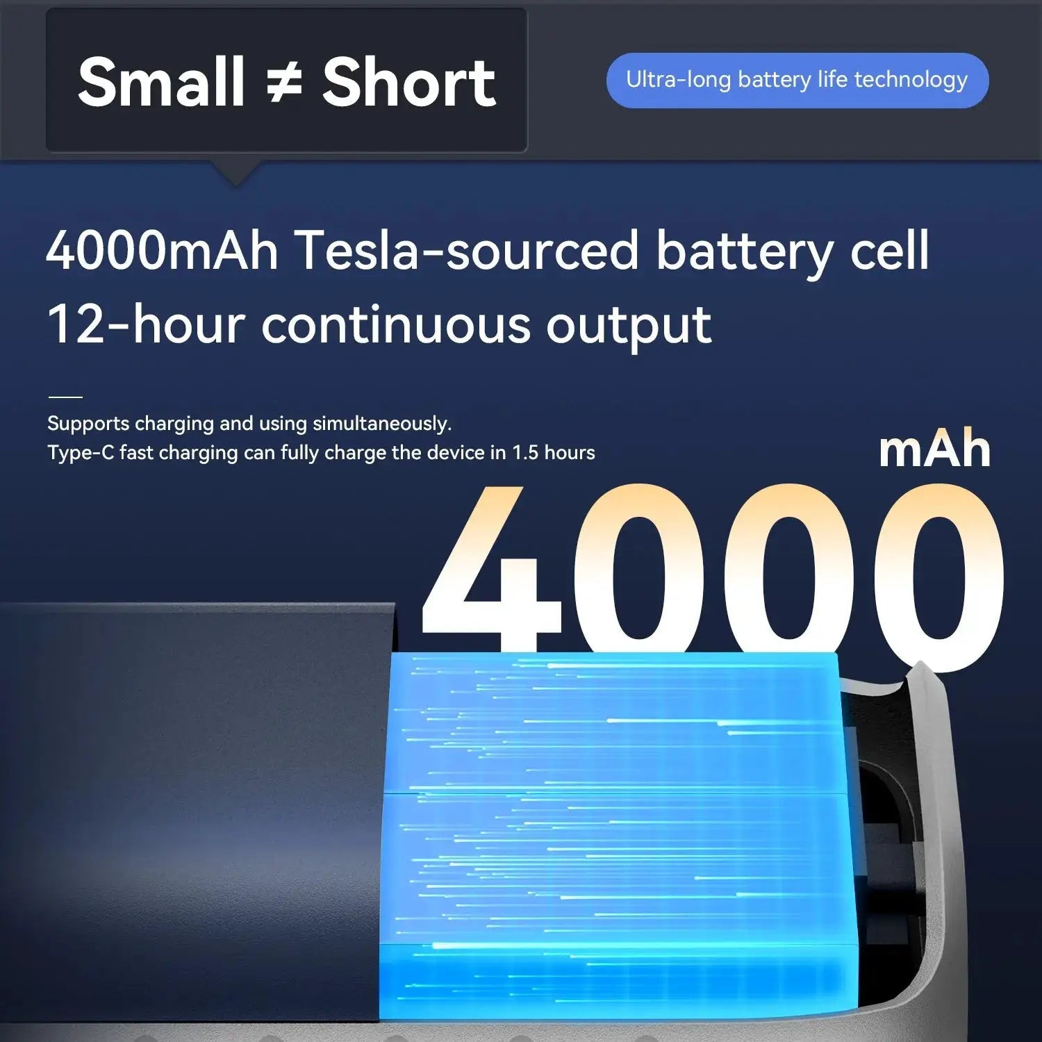 Ultra Slim 6000mAh Waist Fan Clip On Neck Fan LED All Day Cool 5 Speeds