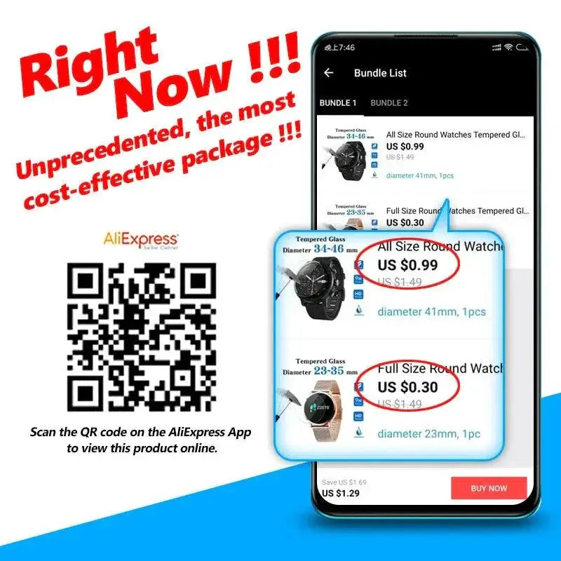 Ultra Thin Tempered Glass Screen Protector For Smartwatches