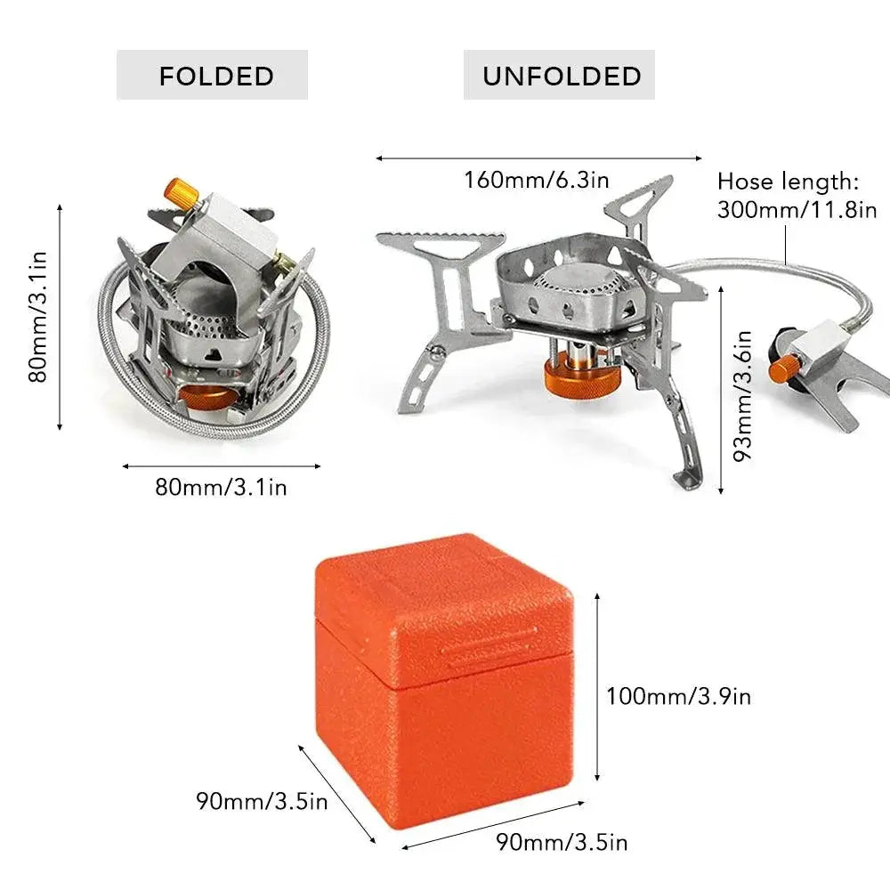 Ultralight 3500W Camping Gas Stove Burner With Windshield