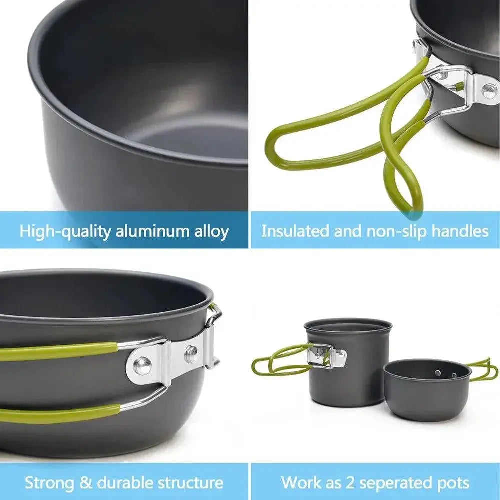 Ultralight Camping Pot Set Outdoor Cooking Kit for Trekking