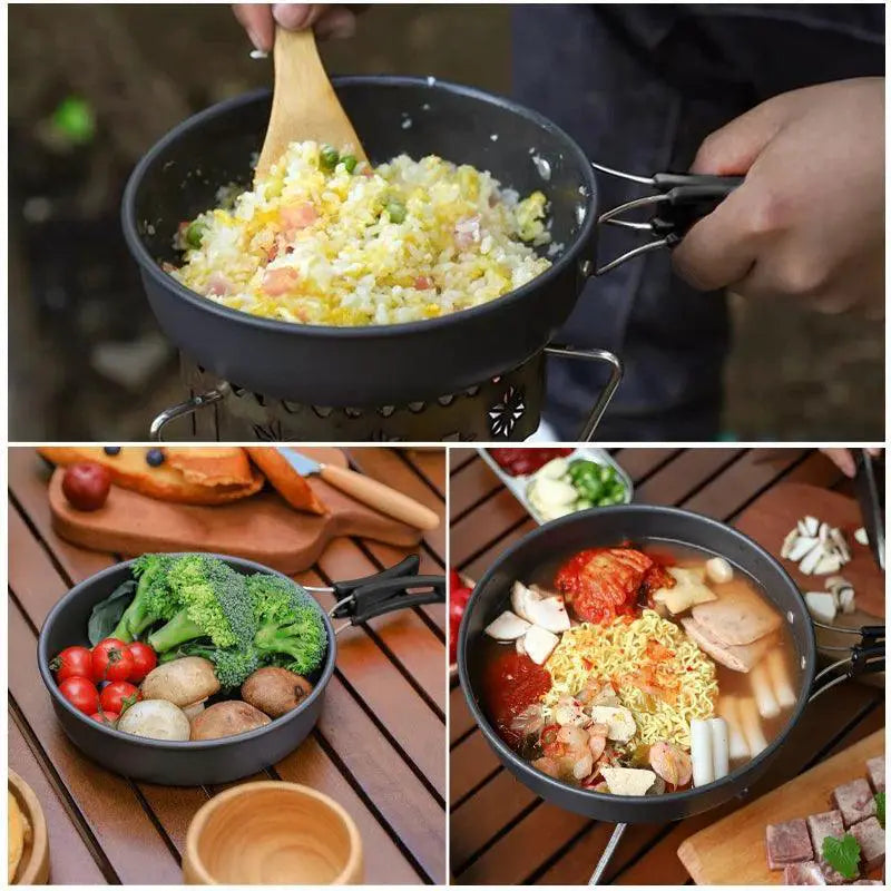 Ultralight Nonstick Camping Skillet With Foldable Handle