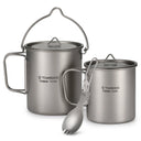 Ultralight Titanium Camping Cookware Set for Backpacking
