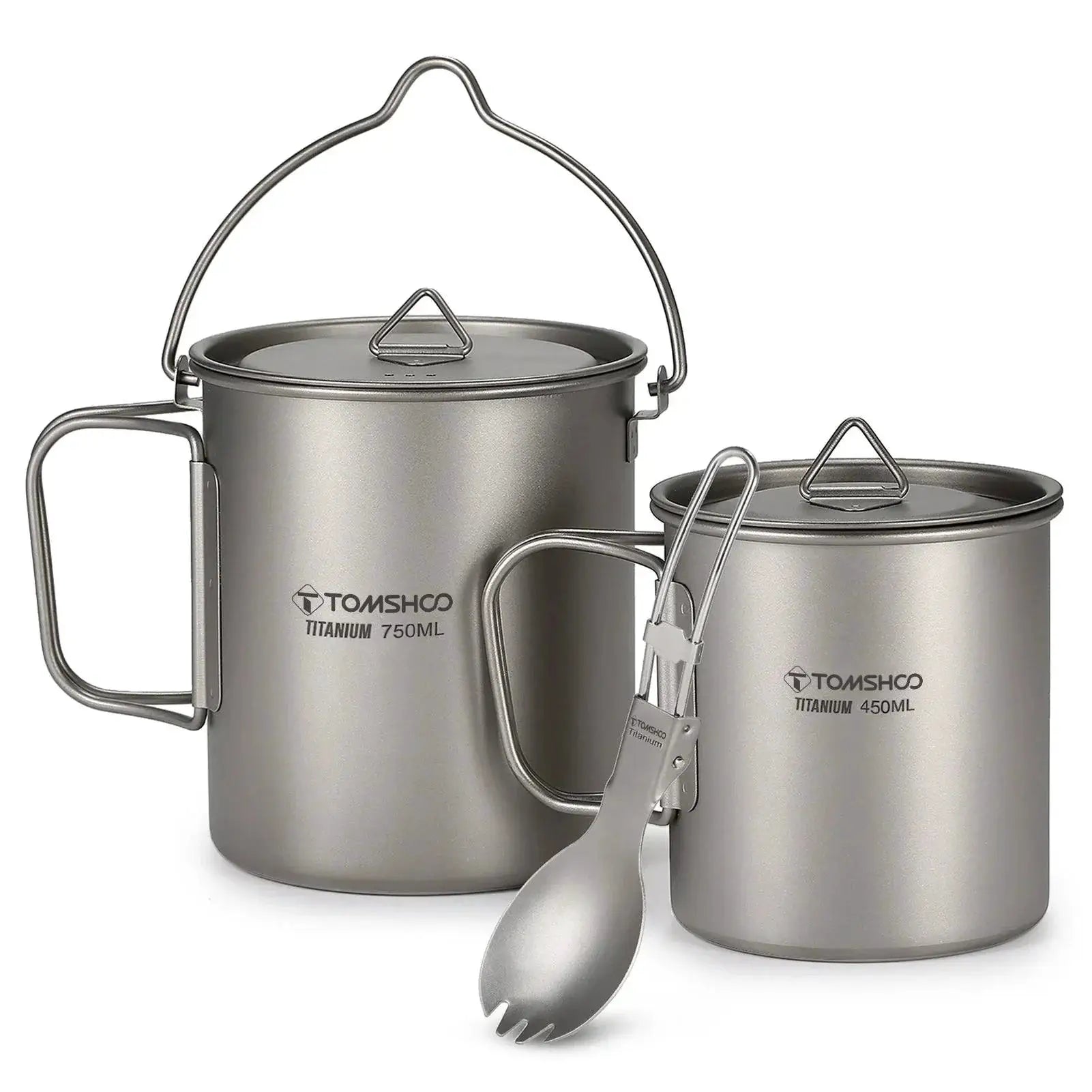 Ultralight Titanium Camping Cookware Set For Backpacking