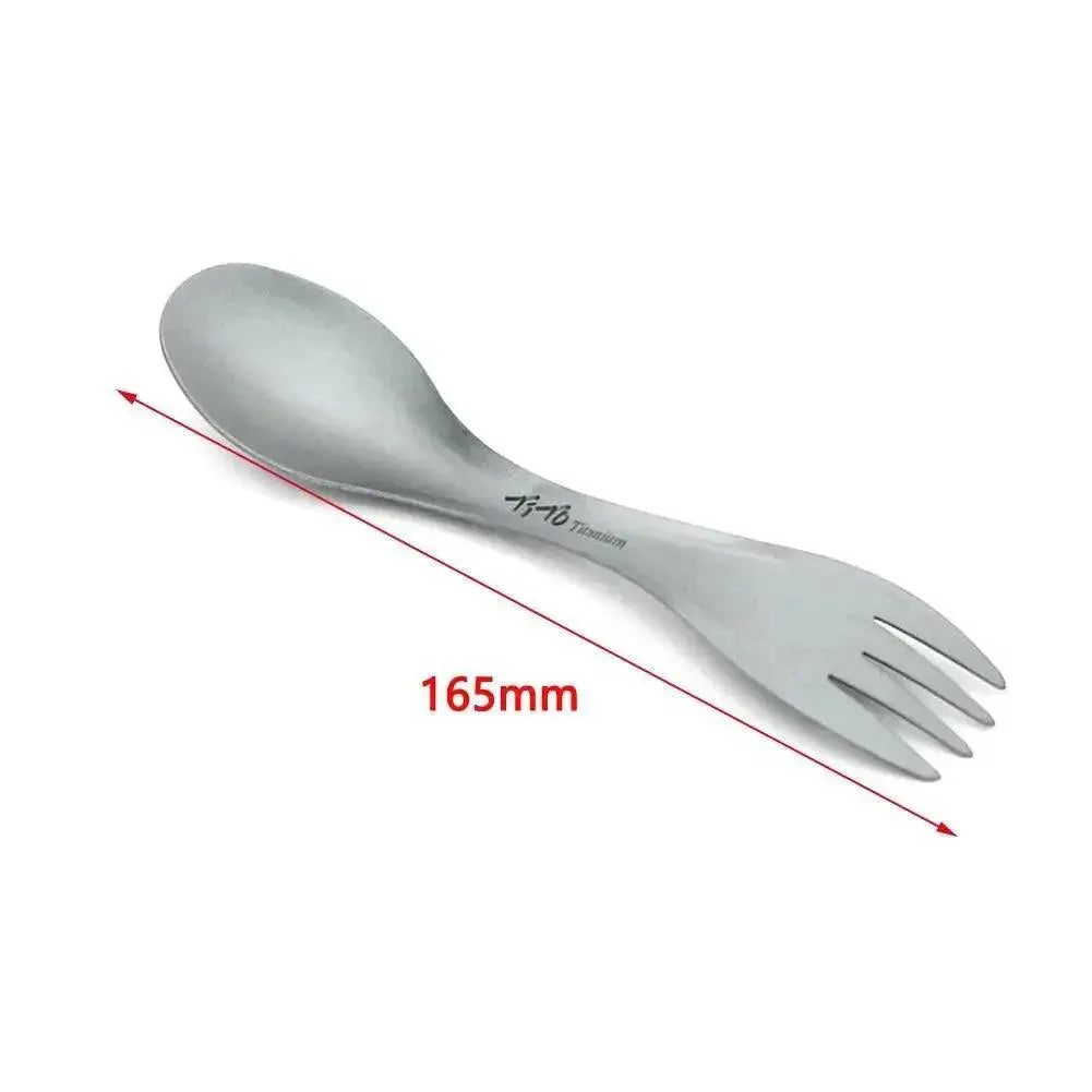 Ultralight Titanium Spork Two In One Spoon And Fork