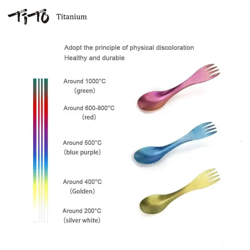 Ultralight Titanium Spork for Camping and Hiking Gear