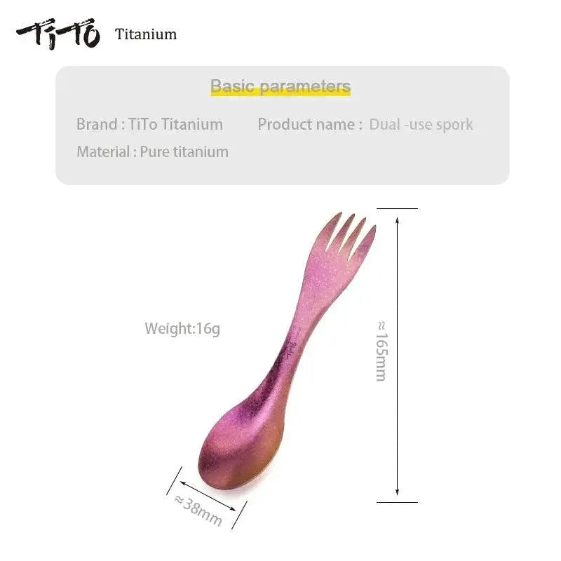 Ultralight Titanium Spork for Camping and Hiking Gear