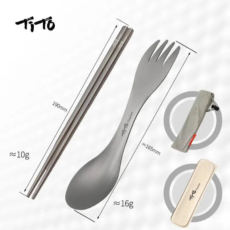 Ultralight Titanium Spork for Camping and Hiking Gear