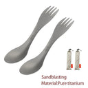 Ultralight Titanium Spork Set for Camping and Travel Gear