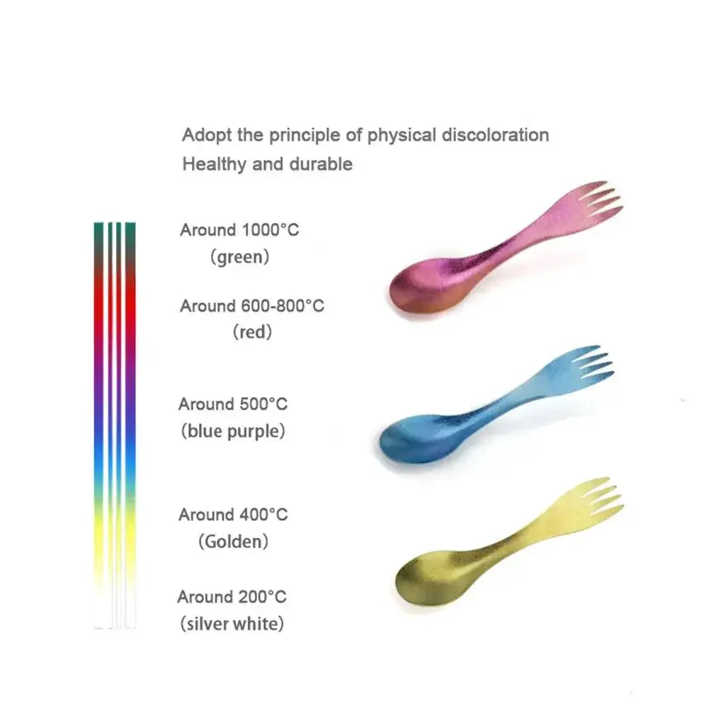 Ultralight Titanium Spork Spoon Eco Friendly Flatware