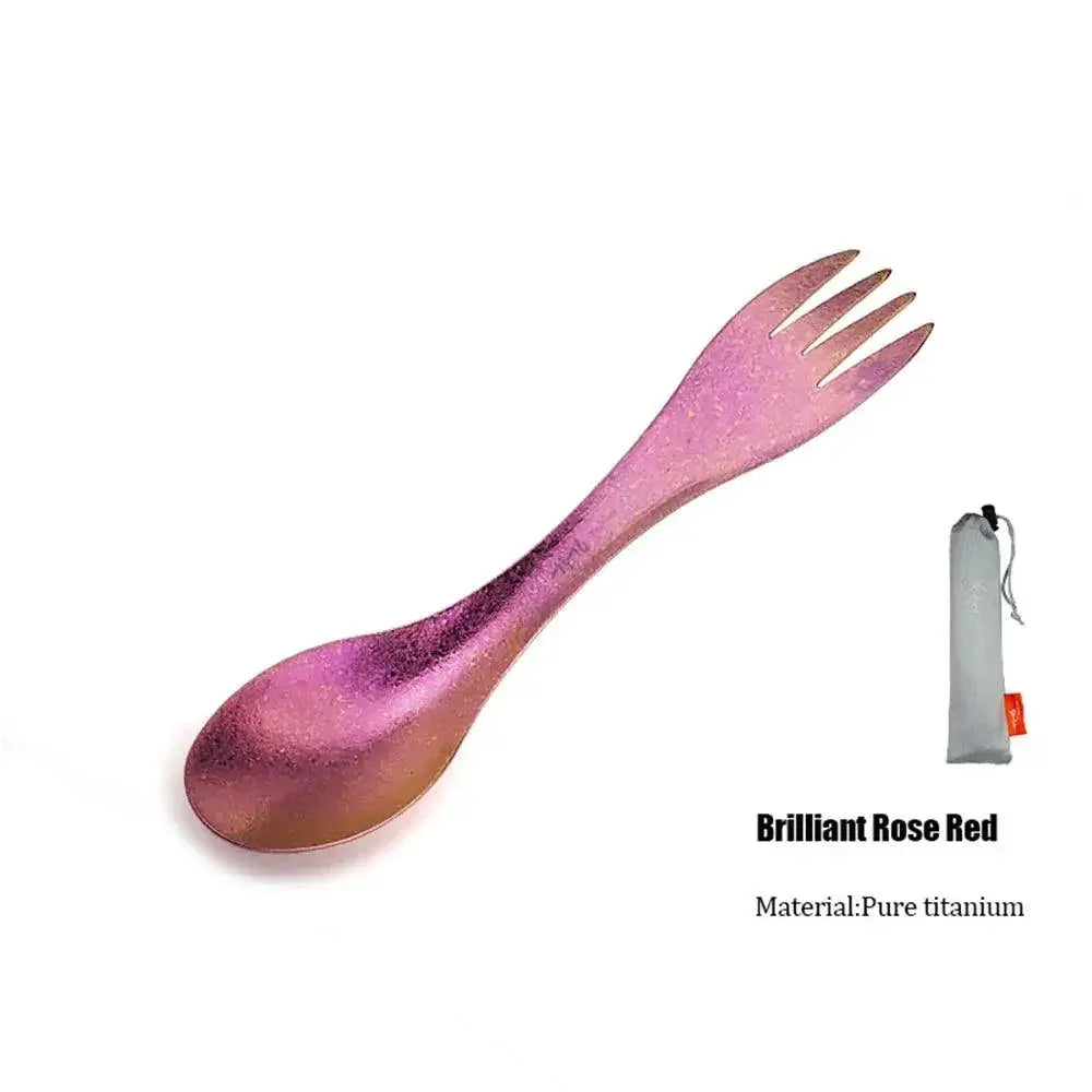 Ultralight Titanium Spork Spoon Eco Friendly Flatware