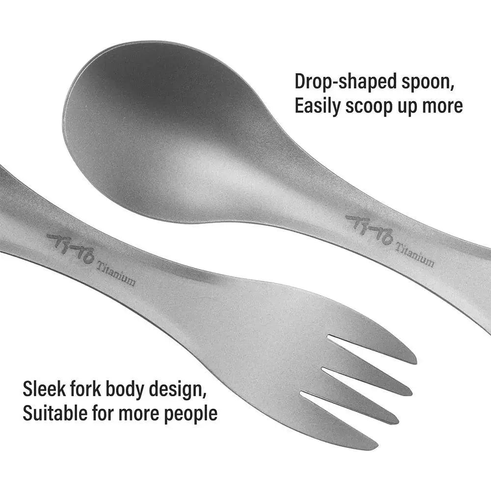 Ultralight Titanium Spork Spoon Eco Friendly Flatware