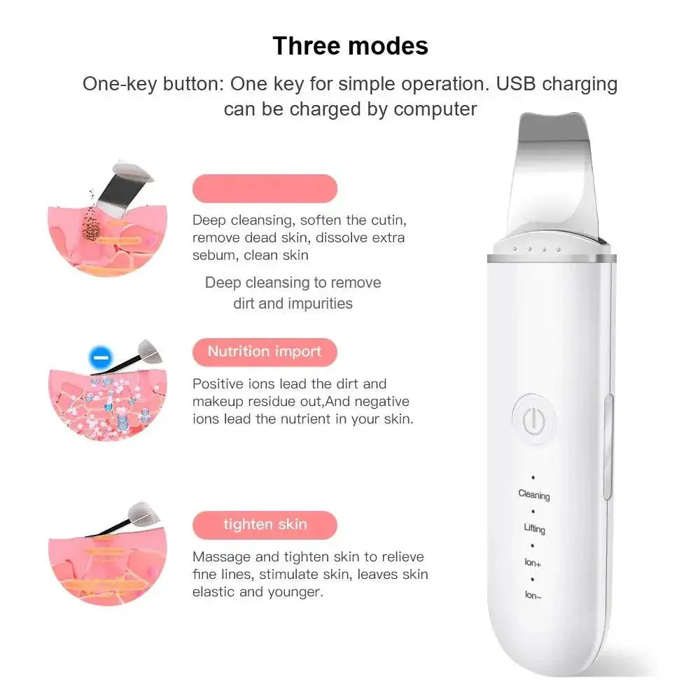 Ultrasonic Skin Scrubber For Advanced Skin Renewal At Home
