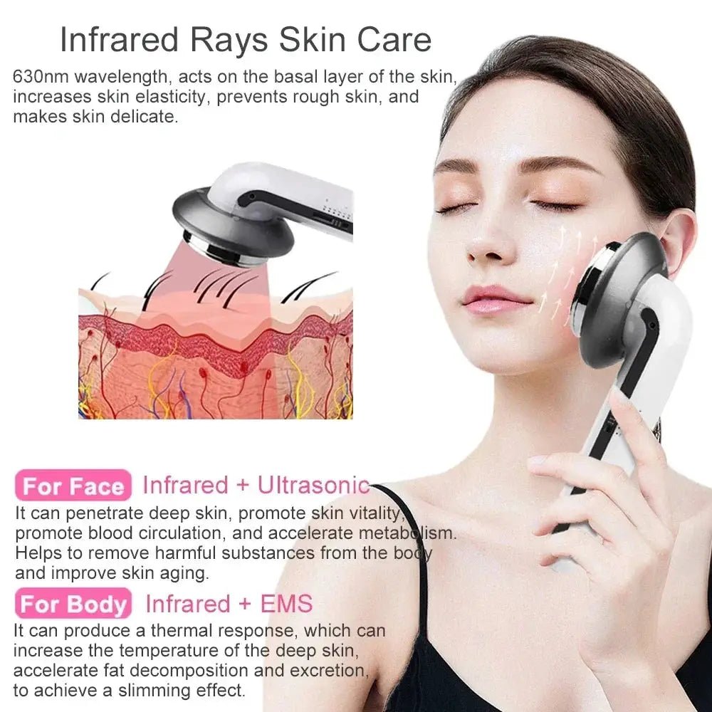 Ultrasound Cavitation EMS Body Slimming Massager Fat Burner Infrared Galvanic