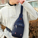 Unisex Canvas Leisure Sports Small Backpack Oxford Cloth Bag