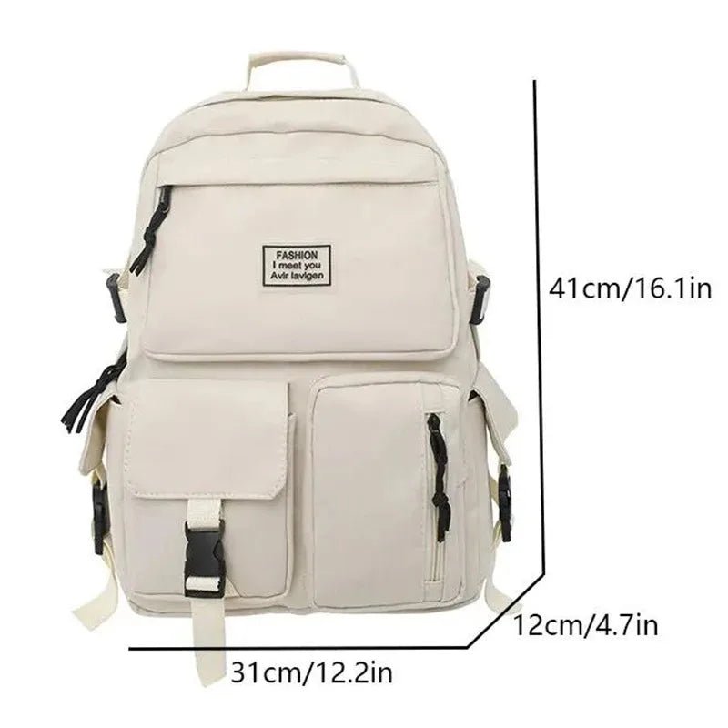 Unisex Large Capacity Nylon Backpack For School And Daily Commute Under 20L Lite