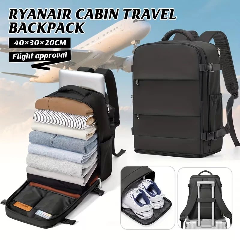 Unisex Luggage Backpack 20 To 35L Waterproof Carry On Travel Laptop Backpack Pro
