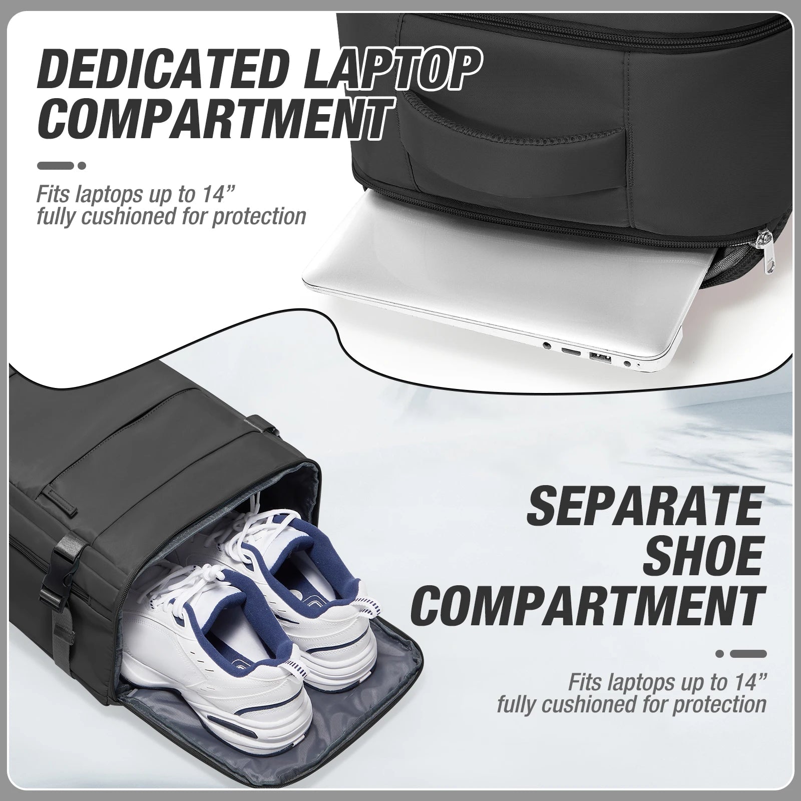 Unisex Luggage Backpack 20 To 35L Waterproof Carry On Travel Laptop Backpack Pro