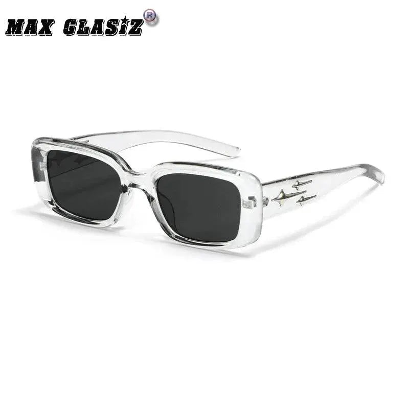 Unisex Retro Pentagram Narrow Frame Square Sunglasses