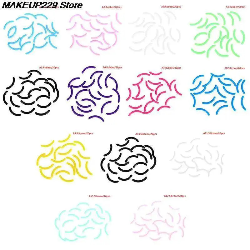 Universal Eyelash Curler Rubber Pads Set 20 Pack Curls