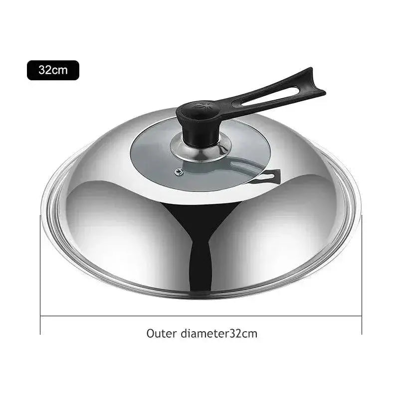 Universal Glass Lid For Woks And Skillets 30 To 36cm Cover