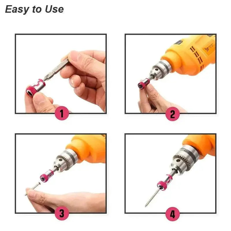 Universal Magnetic Screw Ring Bit Holder Efficient Pickup