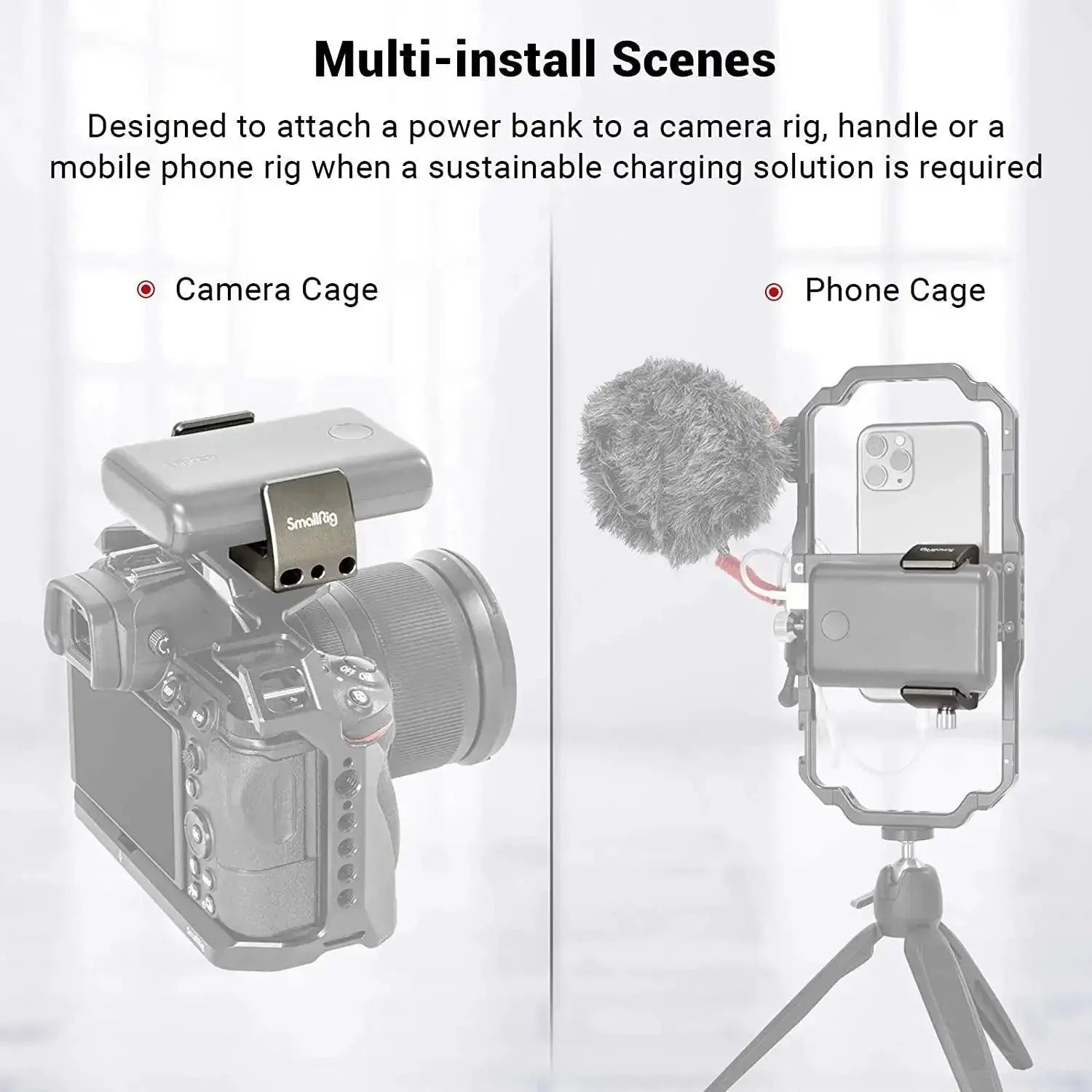 Universal Power Bank Holder For DSLR And Smartphone