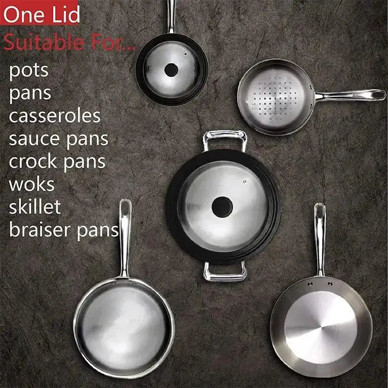 Universal Silicone Edge Glass Pot Lid Overflow Prevention