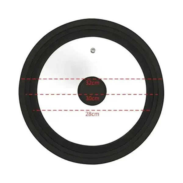 Universal Silicone Edge Glass Pot Lid Overflow Prevention