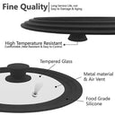 Universal Silicone Edge Glass Pot Lid Overflow Prevention