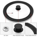 Universal Silicone Edge Glass Pot Lid Overflow Prevention