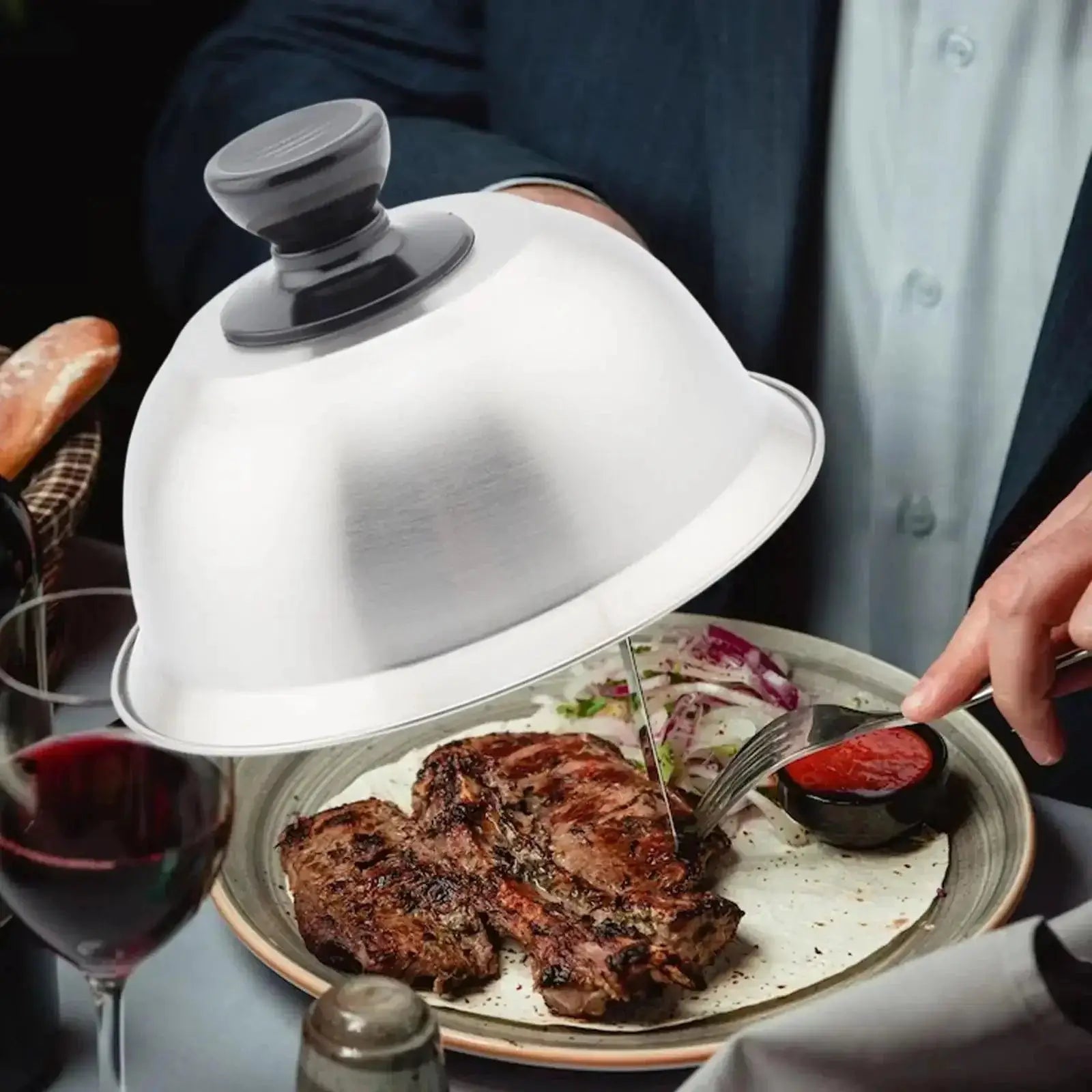 Universal Stainless Steel Burger Cover Dome For Cooking
