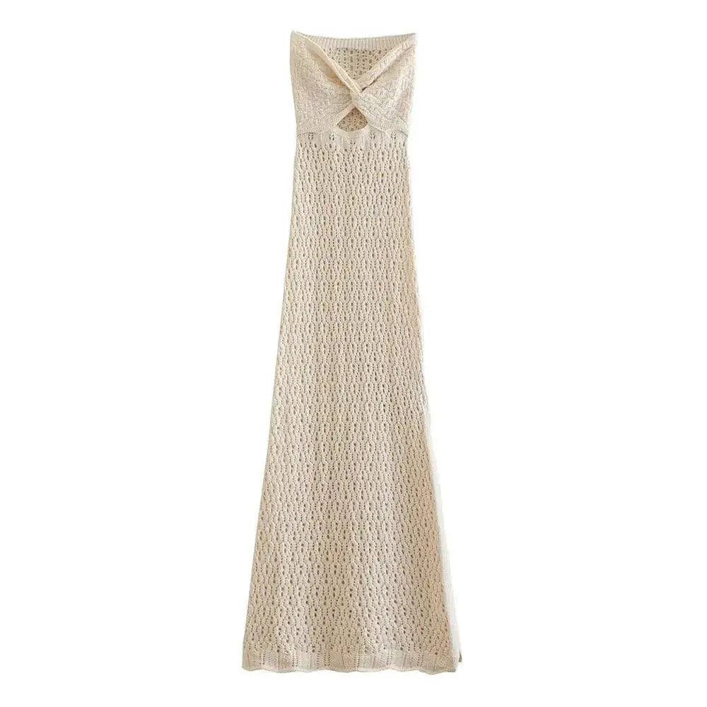 UNIZERA Autumn Elegant Mesh Knit Dress Fall Fashion