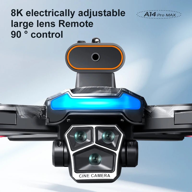 Upgrade A14 Pro Max Drone - 8K Dual Camera 5G WiFi GPS Brushless Motor Pro Max X