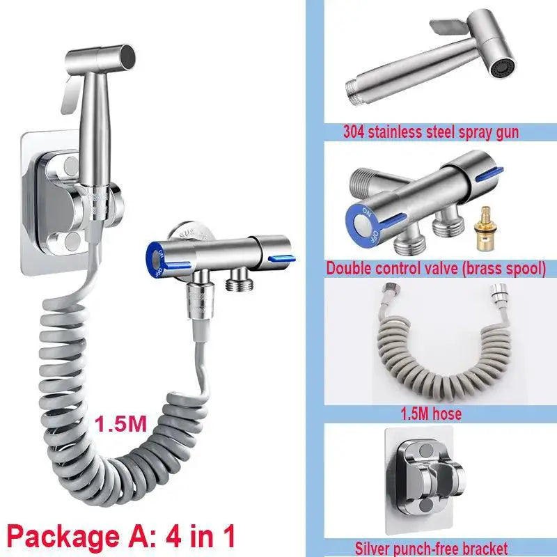 Stainless Steel Bidet Sprayer Set for Modern Bathroom