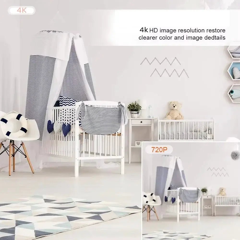 Upgraded 4K Mini WiFi Nanny Cam With Remote Viewing And Motion Detection