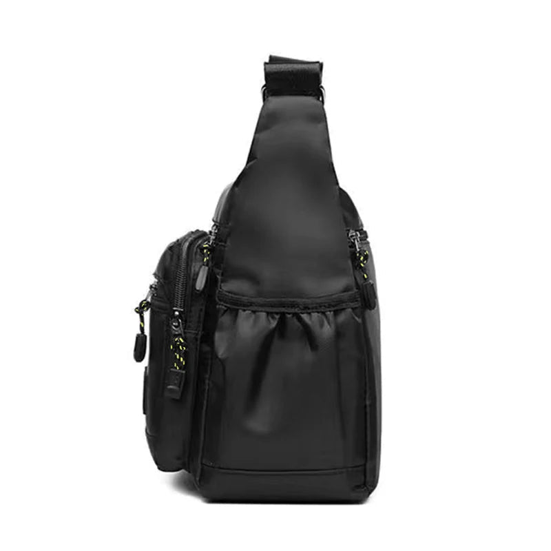 UrbanEdge Mens Crossbody Bag - Lightweight Layered Pockets And Adjustable Strap.