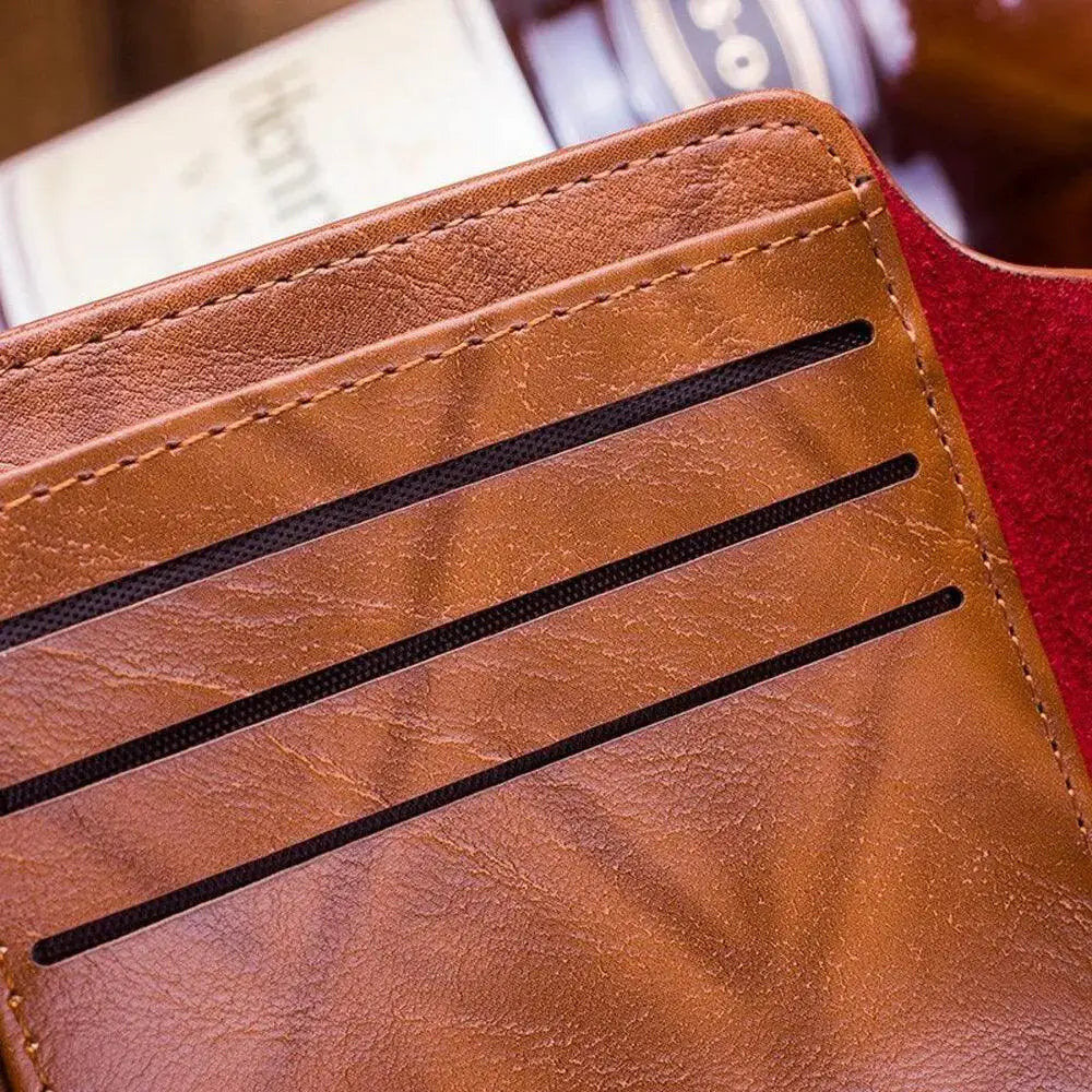 US Dollar Pattern Leather Wallet Card Cash Organizer