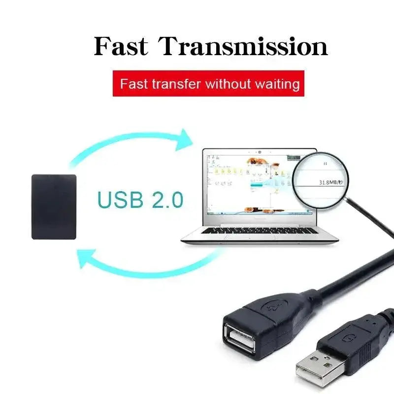 USB 2.0 Cable Extension Fast Data Transfer And Connectivity