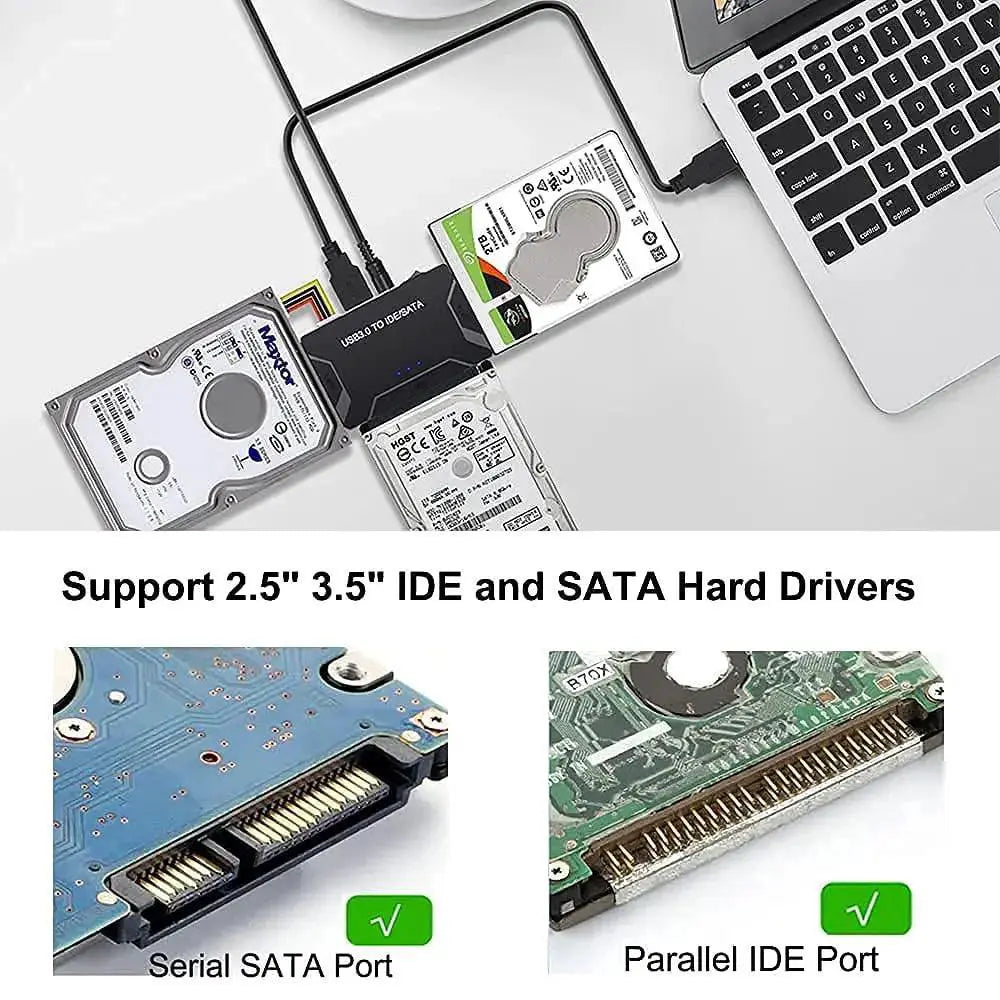 USB 3.0 SATA IDE Adapter Cable For Fast Data Transfer