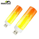 USB Atmosphere Light LED Flame Candle Lamp for Camping