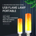 USB Atmosphere Light LED Flame Candle Lamp for Camping