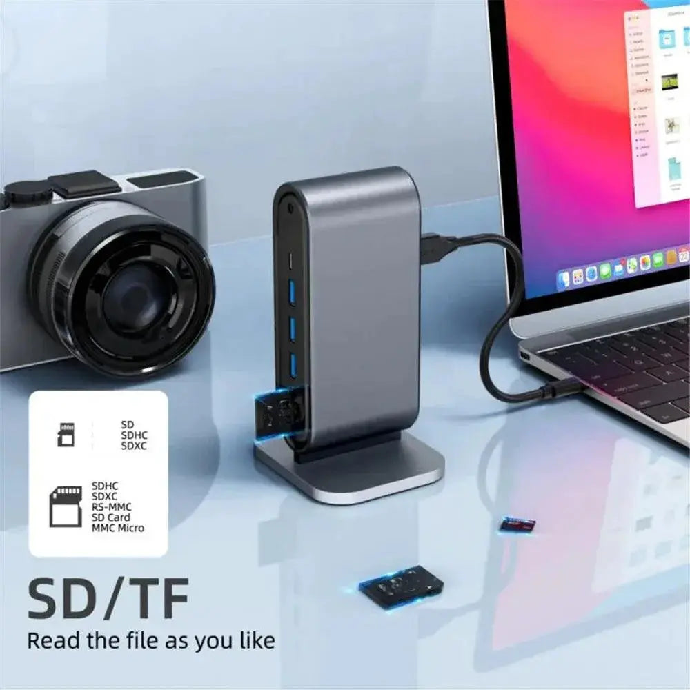 USB C Docking Station PD 100W HDMI 4K Adapter Multiport Hub