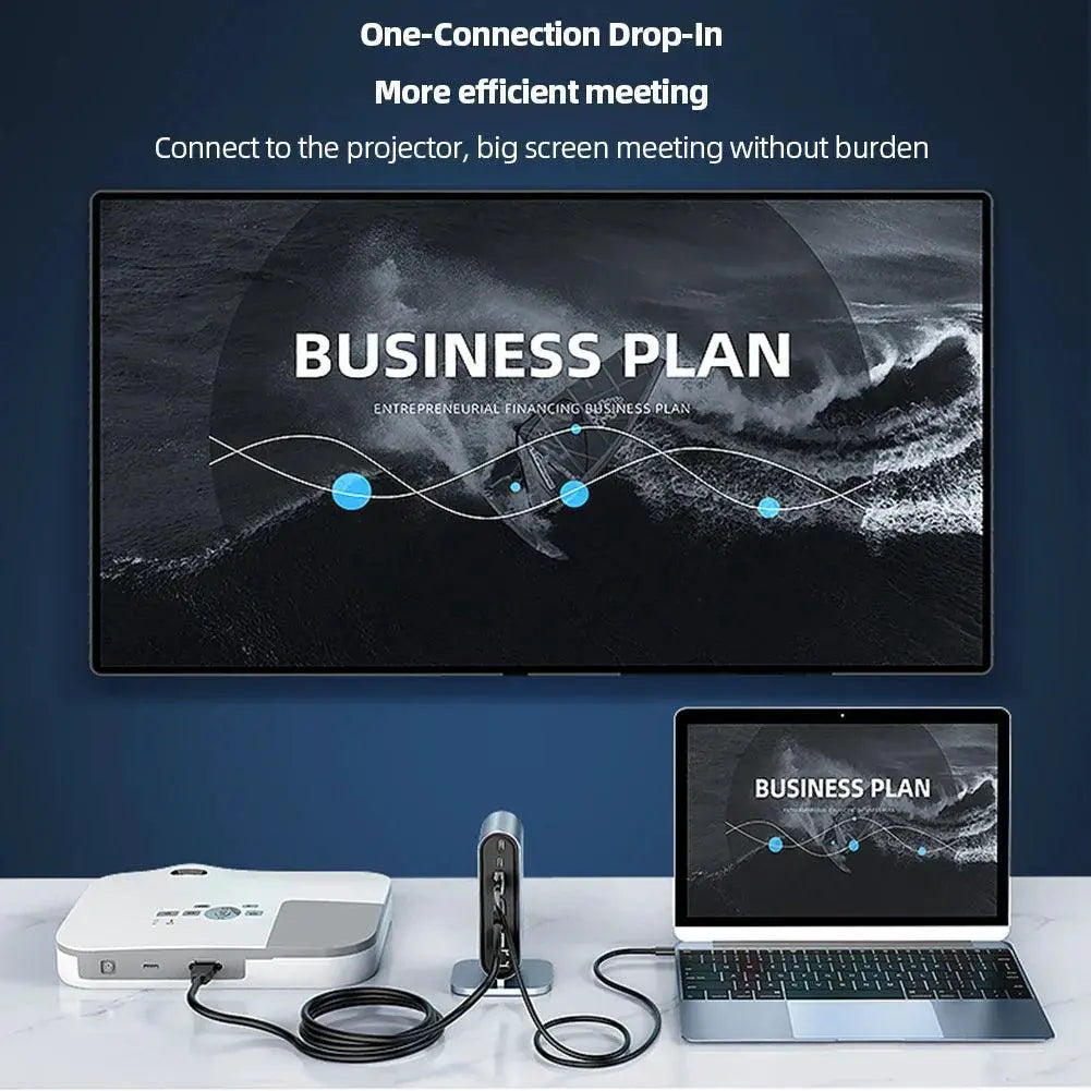 USB C Docking Station PD 100W HDMI 4K Adapter Multiport Hub