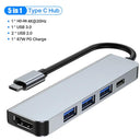 USB C Docking Station PD 100W HDMI-Compatible Adapter 4K