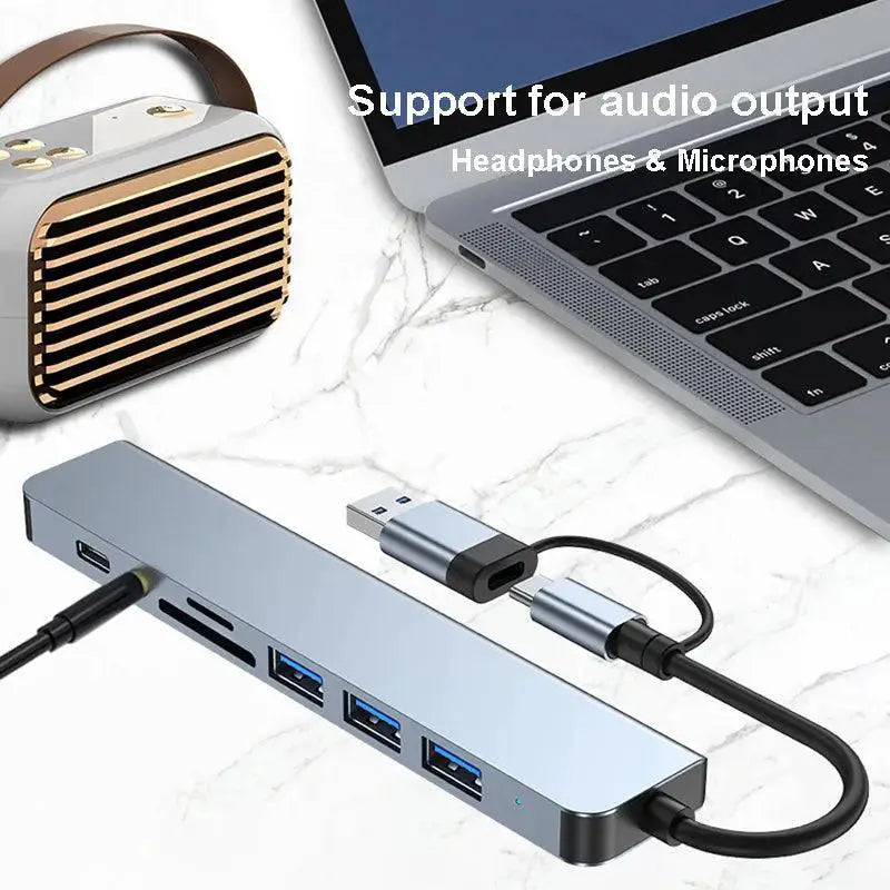 USB C Hub Dock Station Fast Data Transfer And Connectivity