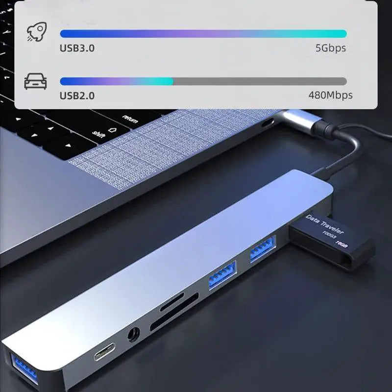 USB C Hub Dock Station Fast Data Transfer And Connectivity