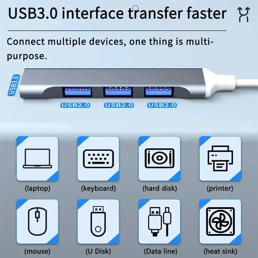 USB C Hub High Speed Connectivity And Data Transfer Adapter