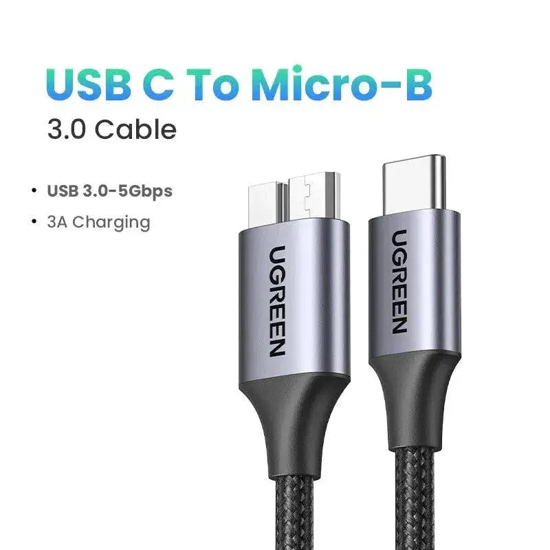 USB C To Micro B Cable High Speed Sync For MacBook