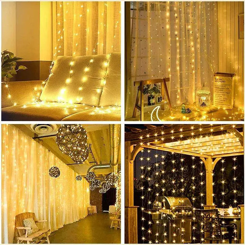 USB Fairy Curtain Lights 8 Modes For Home And Garden Decor