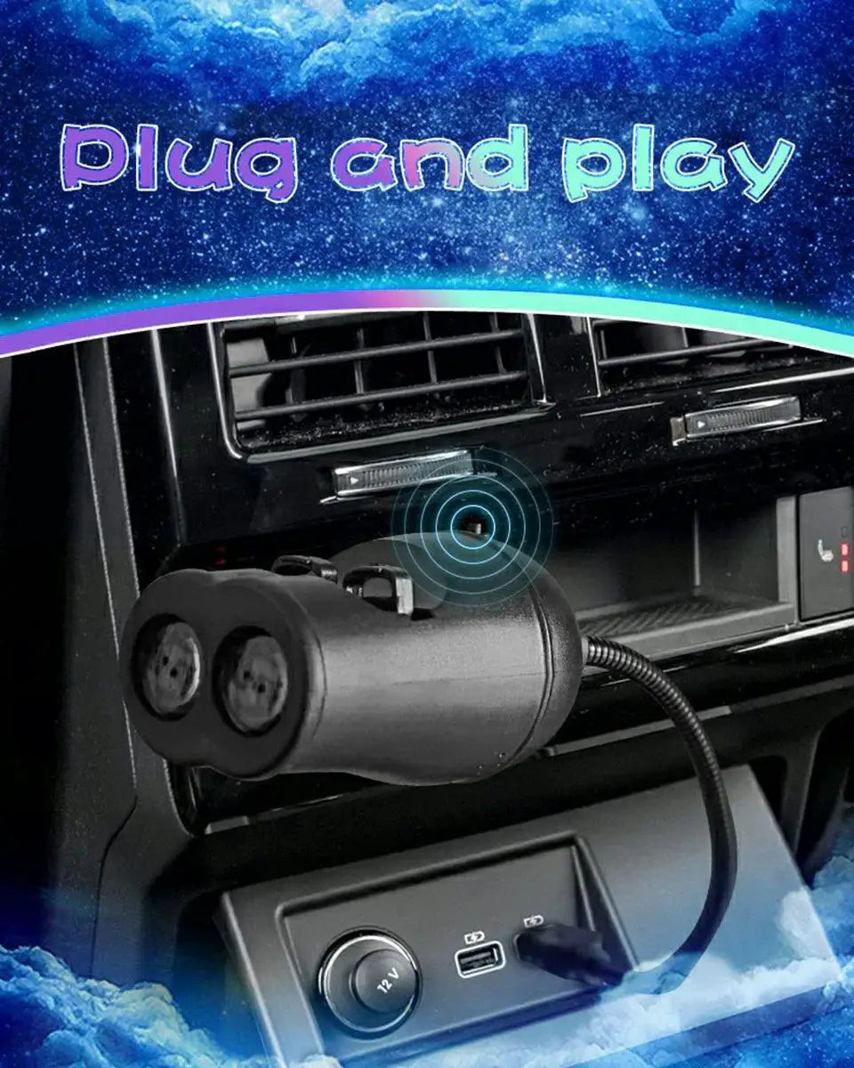 USB Galaxy Projector Lamp Double Lens Night Light Decor